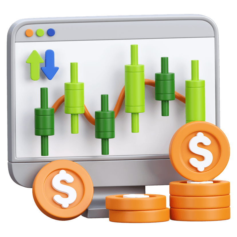 Money management graph illustration